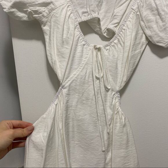 NWT White Cut Out Mini Dress - Picture 7 of 12